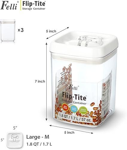 Felli Flip Tite Food Storage Containers With Lid